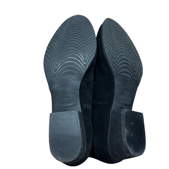 Blondo Empeigne Cuir Black Suede Women's Ankle Boots Size 10 - Picture 4 of 6